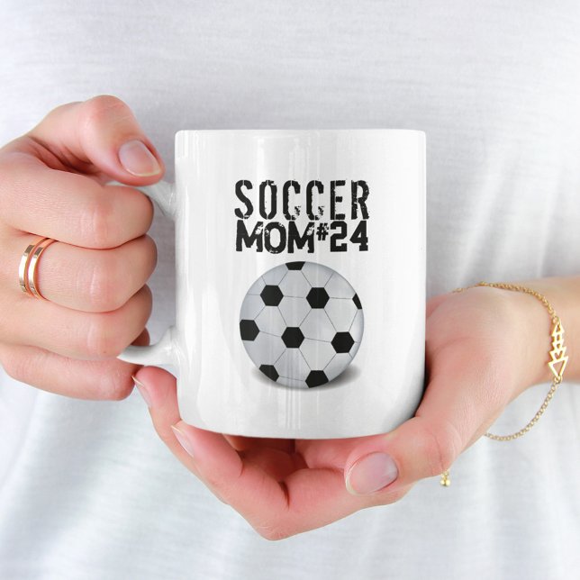 Soccer Mom Personalized Player Number Coffee Mug (Creator Uploaded)