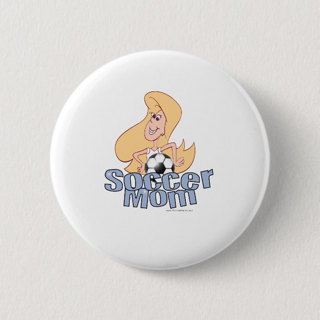 Soccer Mom Pinback Button (Front)