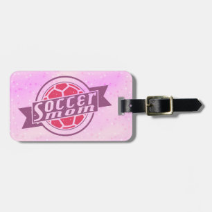 Soccer Mom Purple & Pink Luggage Tag