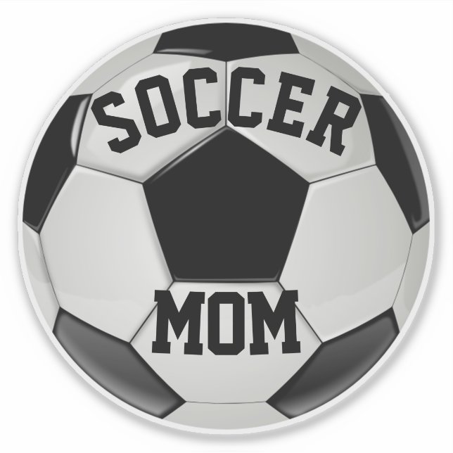 Soccer Mom Realistic Soccer Ball Sticker (Front)