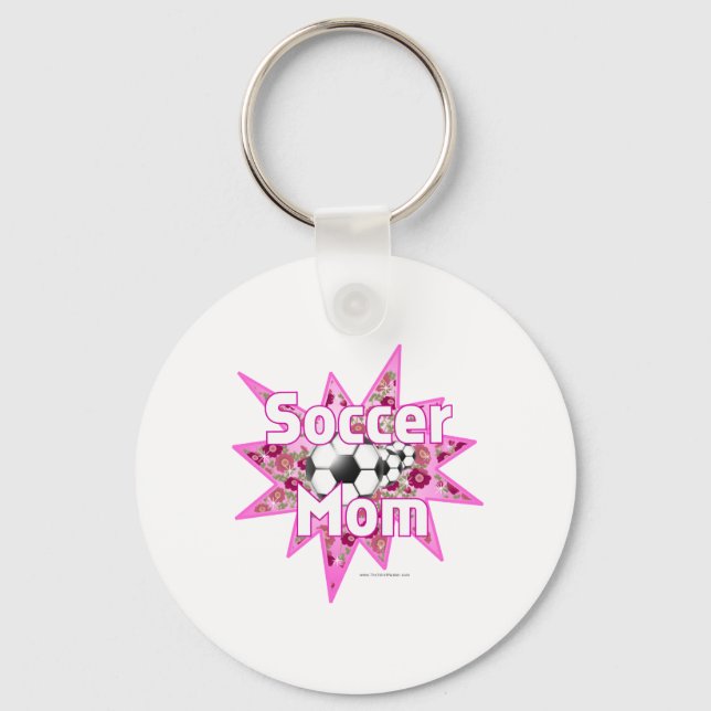 Soccer Mom Roses Keychain (Front)