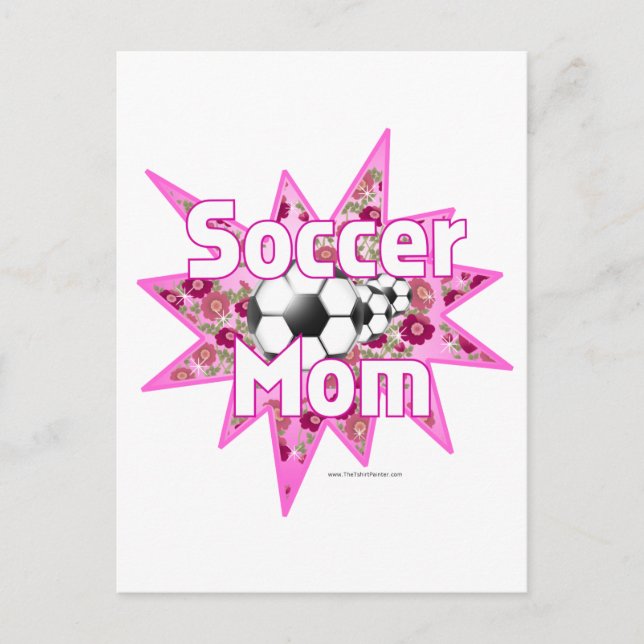 Soccer Mom Roses Postcard (Front)