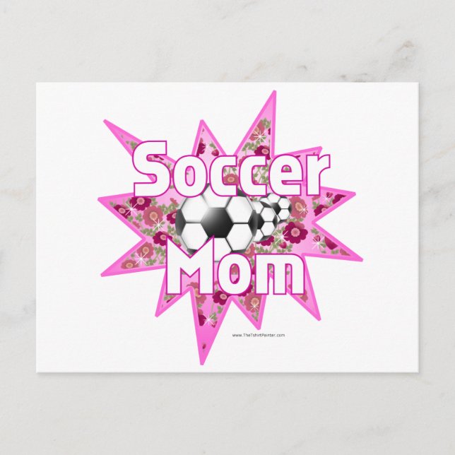 Soccer Mom Roses Postcard (Front)