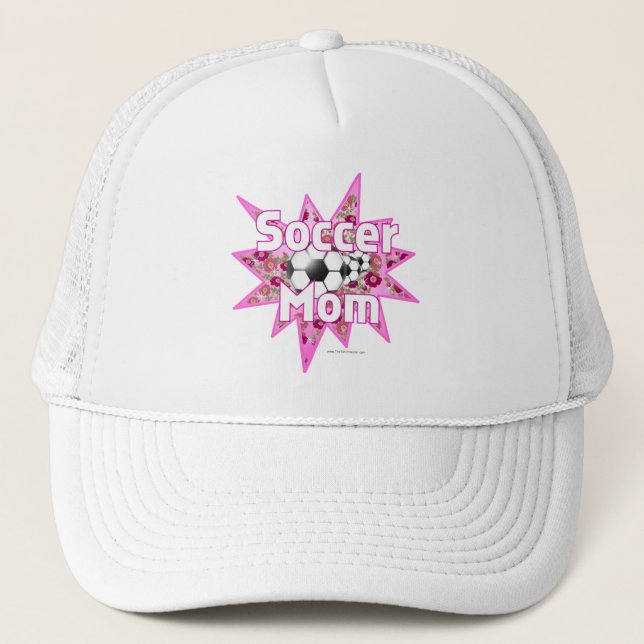 Soccer Mom Roses Trucker Hat (Front)