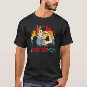 Soccer Mom Soccer Ball Womens Retro Vintage 7 T-Shirt