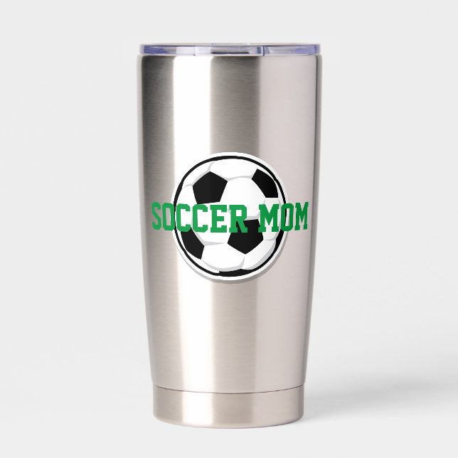 Soccer Mom Sports Team Fan Club Ball Fun Insulated Tumbler (Front)