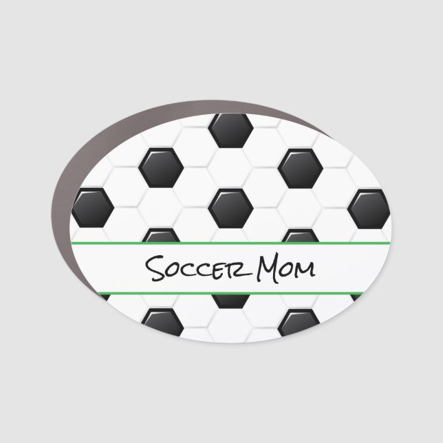 Soccer Mom Sports Travel Team Ball Goal Player Car Magnet (Front)