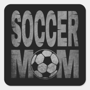 SOCCER MOM  SQUARE STICKER