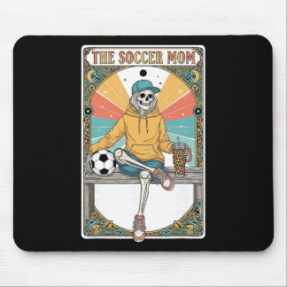 Soccer Mom Tarot Card Skeleton Coffee Byll Sidelin Mouse Pad