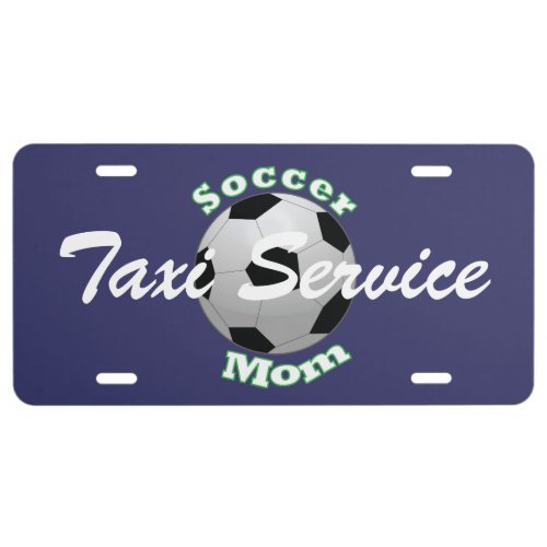 Soccer Mom Taxi Service License Plate