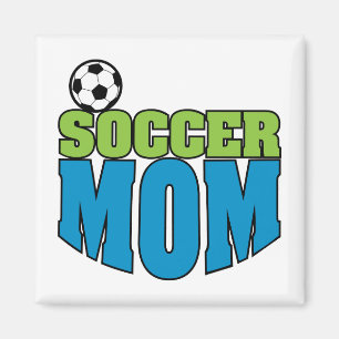 soccer mom text graphic magnet