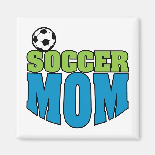 soccer mom text graphic magnet (Front)