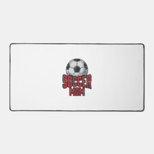 Soccer Mom Vintage Distressed Sports Shirt Design_ Desk Mat
