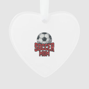 Soccer Mom Vintage Distressed Sports Shirt Design_ Ornament