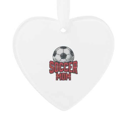 Soccer Mom Vintage Distressed Sports Shirt Design_ Ornament