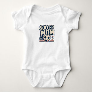 Soccer Mom Vintage Soccer Mom Football Fan Gift Baby Bodysuit