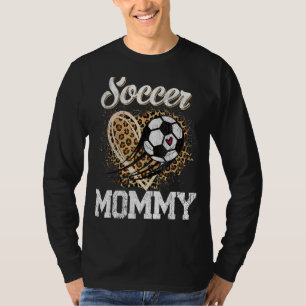 Soccer Mommy Leopard Ball  Mother's Day T-Shirt