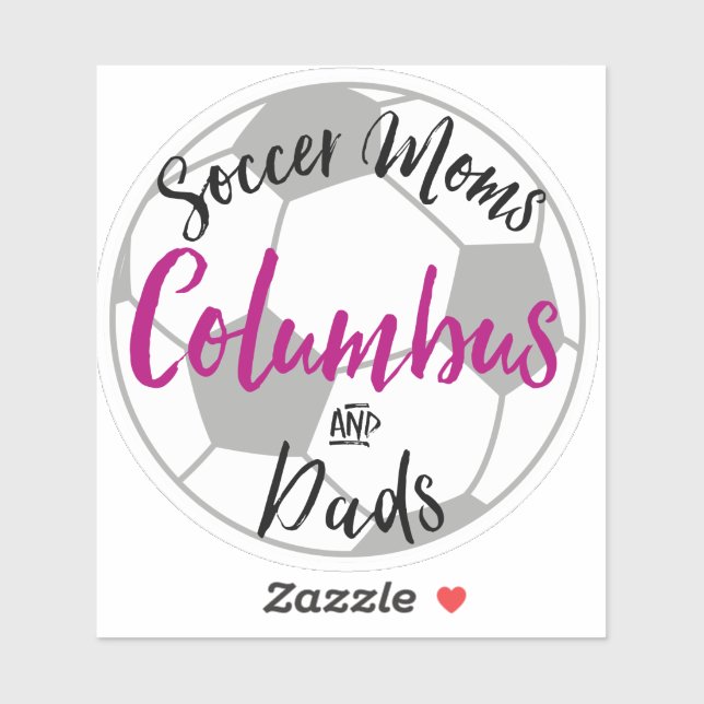 Soccer Moms & Dads Round Car Decal (Sheet)