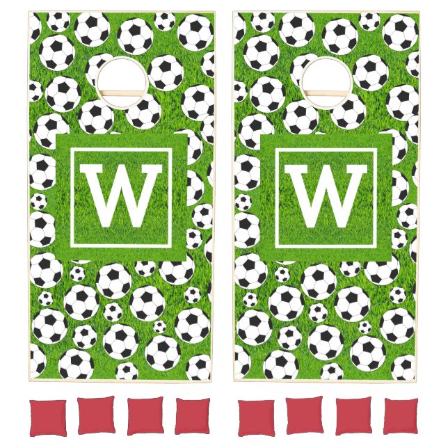 Soccer monogram cornhole set (Set)