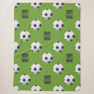Soccer Monogram Name Blanket – Letter E