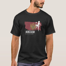 Soccer Montenegro Flag Football Womens Soccer Girl T-Shirt