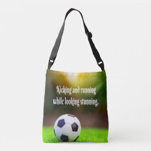Soccer Motivational Inspirational Green Field Crossbody Bag