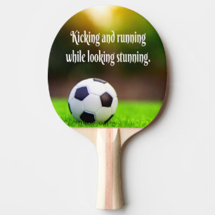 Soccer Motivational Inspirational Green Field Ping Pong Paddle
