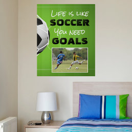 Soccer Motivational Quote Photo Poster
