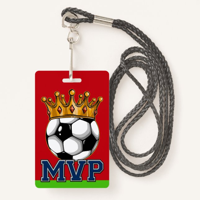 Soccer MVP Badge (Front with Lanyard)