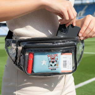 Soccer My Favorite Season Personalized Name Clear Fanny Pack