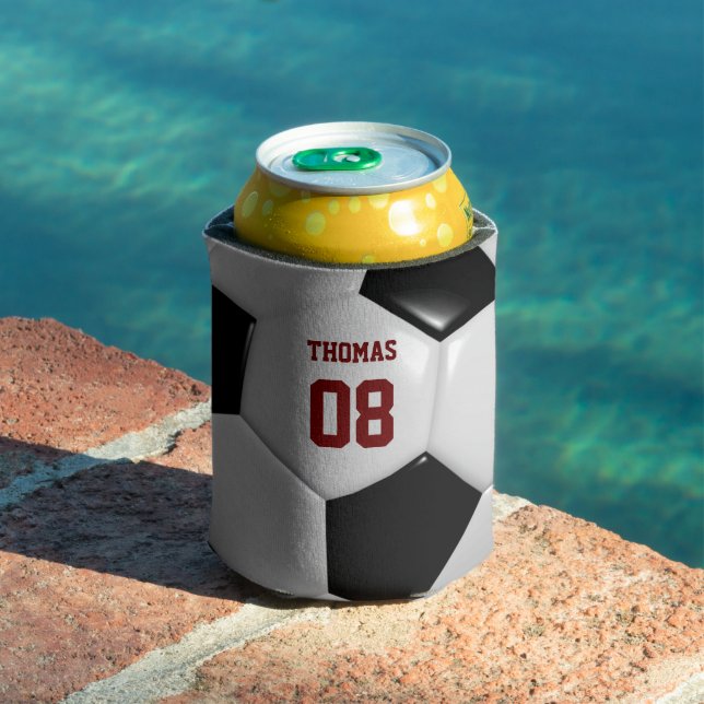 Soccer Name and Number Personalized Can Cooler (In Situ Pool)