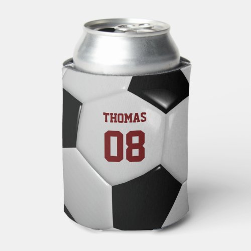 Soccer Name and Number Personalized Can Cooler