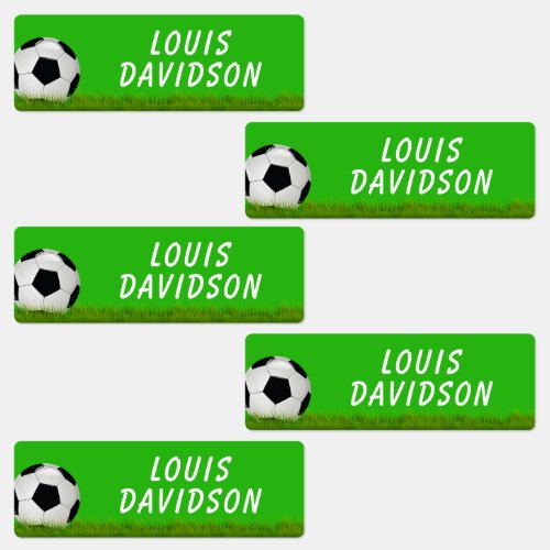 Soccer Name Kids Labels