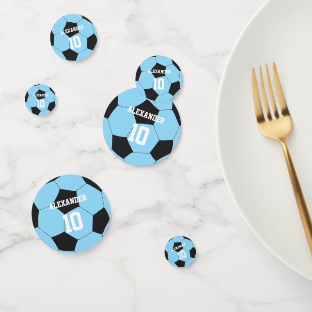 Soccer | Name & Number Confetti (Group)