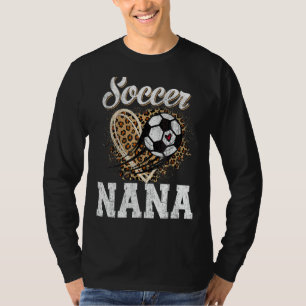 Soccer Nana Leopard Ball  Mother's Day T-Shirt