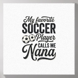 Soccer Nana Vintage Engraving Family Player Shirt_ Canvas Photo Tile