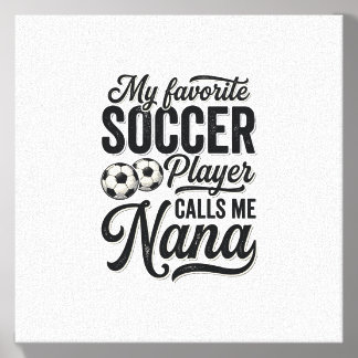 Soccer Nana Vintage Engraving Family Player Shirt_ Canvas Photo Tile