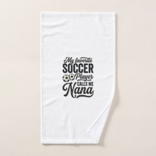 Soccer Nana Vintage Engraving Family Player Shirt_ Hand Towel