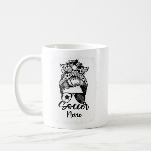 Soccer Nene Vintage Leopard Messy Bun Bleached  Coffee Mug