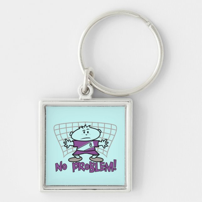 Soccer No Problem T-shirts and Gifts Keychain (Front)