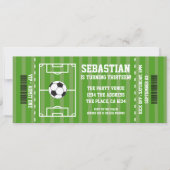Soccer Novelty Ticket Personalized Invitation (Front)