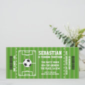 Soccer Novelty Ticket Personalized Invitation (Standing Front)