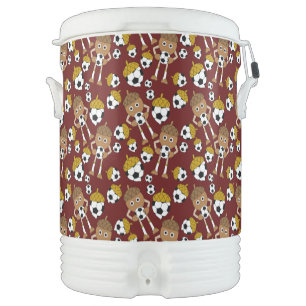 Soccer Nut Pattern Beverage Cooler