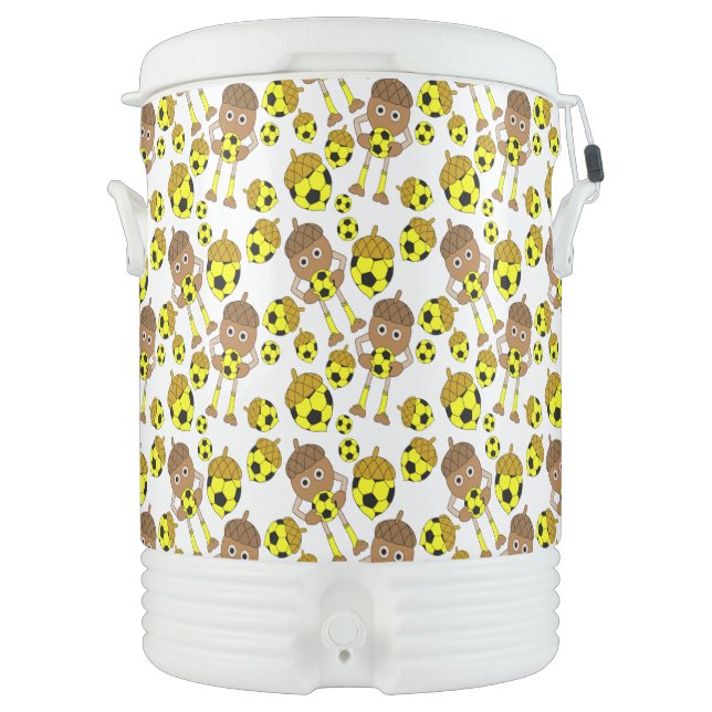 Soccer Nut Pattern  Beverage Cooler (Front)