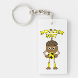 Soccer Nut Text Keychain