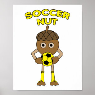 Soccer Nut Text Poster