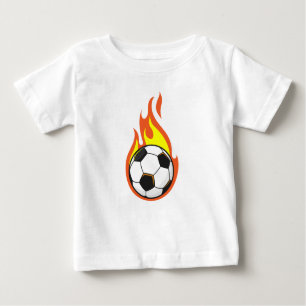 Soccer on Fire Baby T-Shirt
