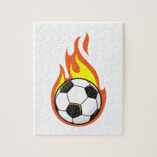 Soccer on Fire Jigsaw Puzzle