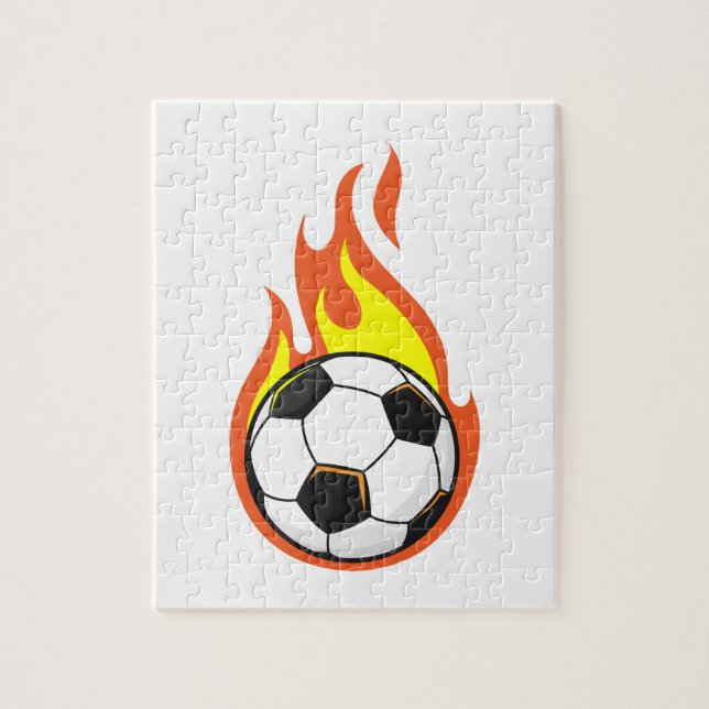 Soccer on Fire Jigsaw Puzzle (Vertical)