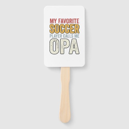 Soccer Opa Vintage Typography Shirt Design_1 Hand Fan